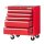 Chariot datelier avec 5 tiroirs, rouge
