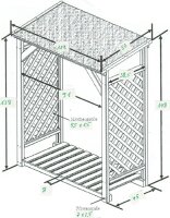 Firewood Rack, Firewood Rack, Kaminholzunterstand with Weatherproof Roof