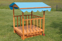 Sandbox with covered play veranda