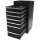 Black tool cabinet, slim, 7 drawers