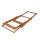 2er Set Gartenliege, Relaxliege, Sonnenliege, Liegestuhl mit rotem Bezugsstoff
