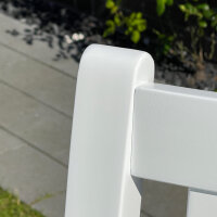 Banc de jardin avec table en bois dacacia blanc 3 couches de vernis