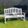 Banc de jardin avec table en bois dacacia blanche 3 fois vernie