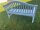Garden bench with table made of acacia wood white 3-fold lacquered