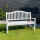 Garden bench with table made of acacia wood white 3-times lacquered
