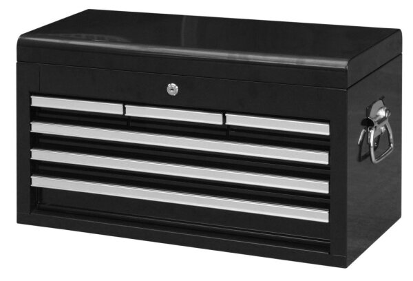 Toolbox, attachment, large, with 6 drawers, black