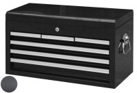 Skrzynka narzędziowa, nakładka, duża, z 6 szufladami, czarna