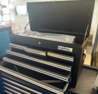 Werkzeugkiste, Aufsatz, groß, mit 6 Schubladen, schwarz