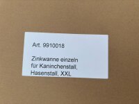 Zinkwanne einzeln für Kaninchenstall 10018