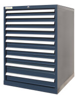 Tool cabinet, drawer cabinet 10 drawers, blue