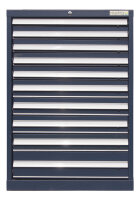 Werkzeugschrank, Schubladenschrank 10 Schubladen, blau
