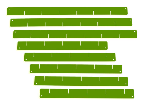 Drawer Divider, green - Set, for workshop carts