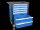 Carrello da officina, blu