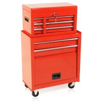 Gereedschapswagen met opzet S14 rood