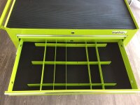 Brede gereedschapswagen, 7 lades S47 groen