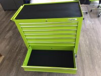 Chariot datelier large, 7 tiroirs S47 vert