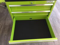 Carro de herramientas, serie profesional, 5 cajones, verde