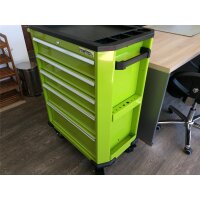 Carro de herramientas, serie profesional, 5 cajones, verde