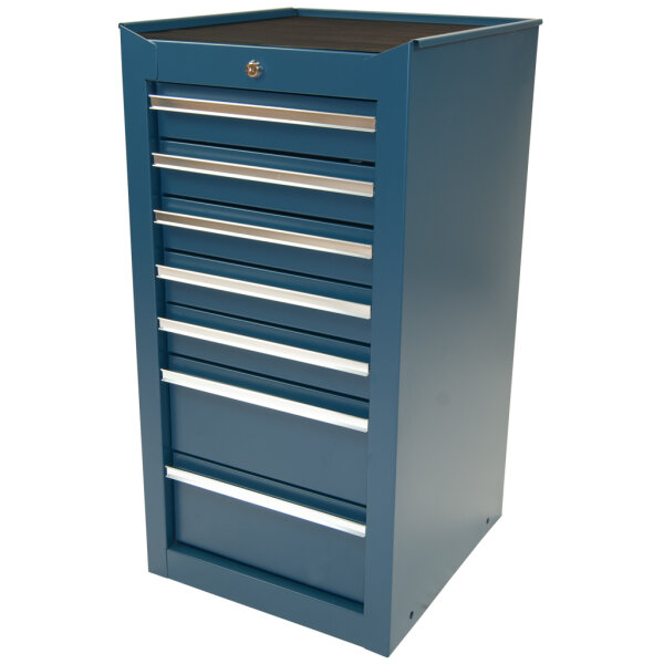 Blue Tool Cabinet, Narrow, 7 Drawers