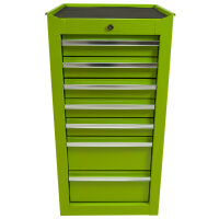 Armoire à outils verte, étroite, 7 tiroirs, Professionnel