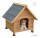 Dog house, solid wood, pitched roof 70 x 60 x 75 cm