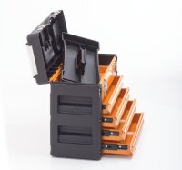 Nástrojový box, 4 zásuvky oranžový