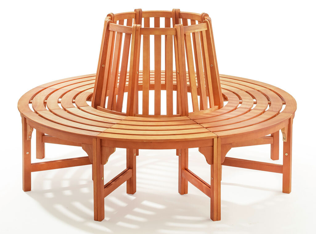 Panca Rotonda Da Giardino In Metallo – Diametro 140 Cm, Seduta Circolare, Colore Marrone Effetto Ruggine