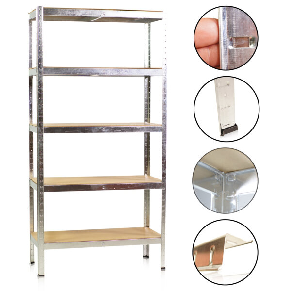SET 10 x Heavy Duty Shelf 90 x 40 x 180 cm, MDF Shelf