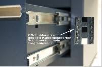 Carrello da officina, 7 cassetti, blu