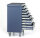 Carrello da officina, 7 cassetti, blu