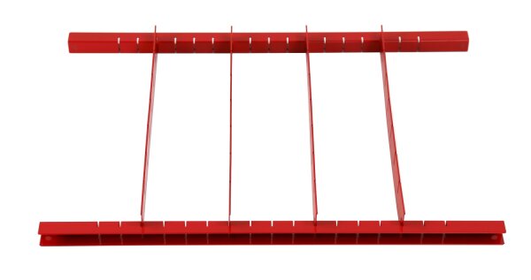 Separatore per cassetti, rosso - Set, per carrelli da lavoro