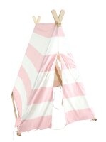 Kindertent, Speeltent, Indoor tent voor kinderen, roze-wit