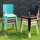 Chaise empilable, chaise en plastique robuste disponible en couleurs variées