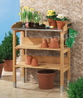 Planting table with zinc top