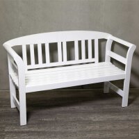 Banc de jardin, banc en bois, banc frison blanc en acacia
