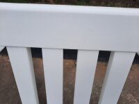 Banc de jardin, banc en bois, banc frison blanc en bois dacacia