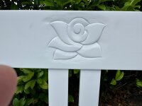 Gartenbank, Holzbank, Friesenbank weiß aus Akazienholz