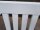 Banc de jardin, banc en bois, banc frison blanc en bois dacacia