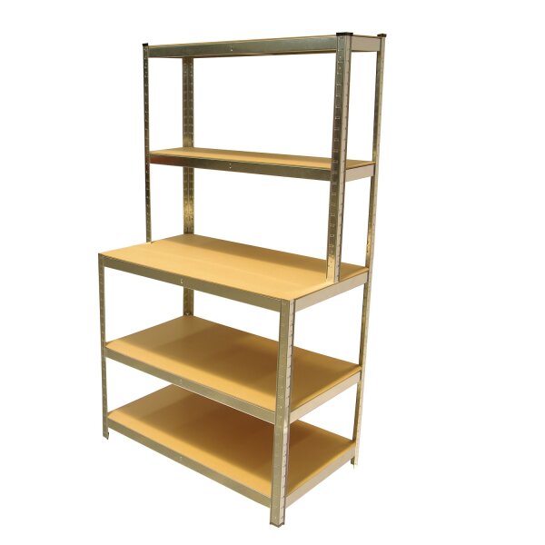 Workbench, workshop shelf, stackable shelf, heavy-duty shelf