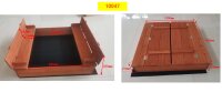 Caja de arena con tapa y bancos