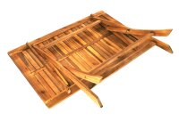Mesa de jardín, mesa de comedor, mesa plegable, mesa, de madera de acacia