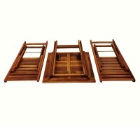 Balcony Set, Bistro Set, Table with 2 Chairs, brown