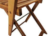 Conjunto de balcón, conjunto bistró, mesa con 2 sillas, marrón