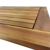 Ensemble de balcon, ensemble bistro, table avec 2 chaises, marron