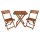 Balcony Set, Bistro Set, Table with 2 Chairs, brown