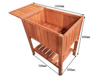 Cama elevada con mesa, caja de plantación, invernadero, cama de verduras