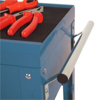 Chariot à outils avec boîte de rangement bleu