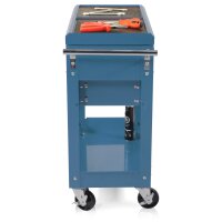 Gereedschapswagen met opbergdoos blauw