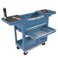 Tool cart with storage box blue