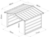 Garage voor maairobot, metalen onderstand